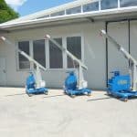 Electric crane for mold lifting with capacity up to 750 kg.