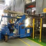 For handling molds in the tire production sector.